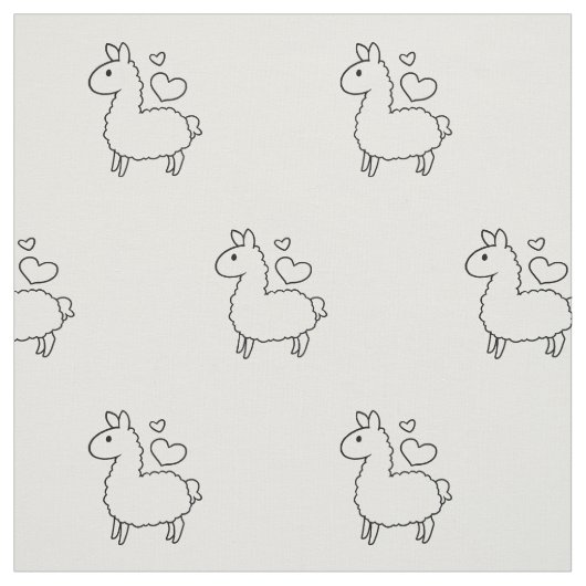 Little Llama Silhouette Stof (Swatch)