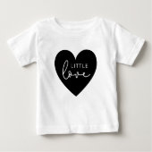 Little Love Black Heart Baby Tshirt (Devant)
