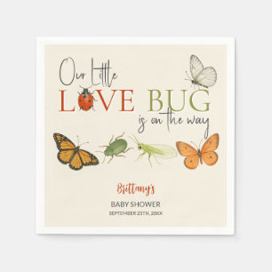 Little Love Bug Baby shower Butterfly Servet