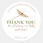 Little Love Bug Baby shower Classic Round Sticker (Voorkant)