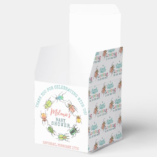 Little Love Bug Baby shower Favor Box Bedankdoosjes (Geopend)