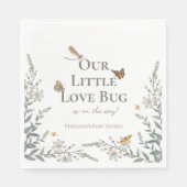 Little Love Bug Baby Shower Gender Neutral Napkins Servet (Voorkant)