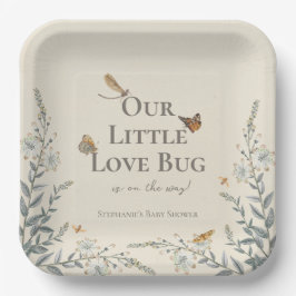 Little Love Bug Baby shower Gender Neutral Papieren Bordje