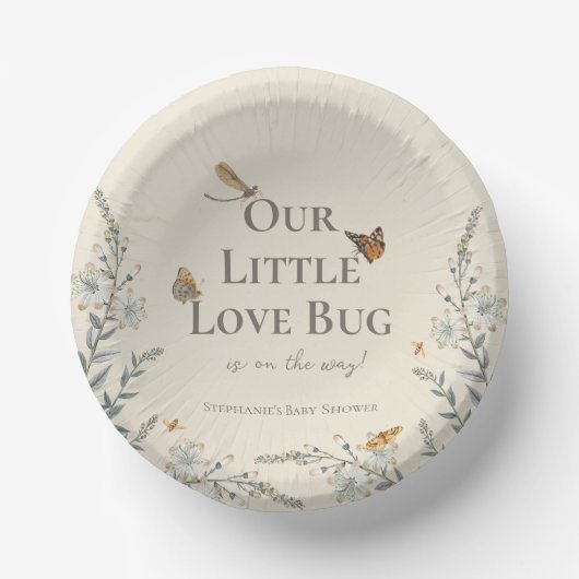Little Love Bug Baby shower Gender Neutral Papieren Kommen (Voorkant)