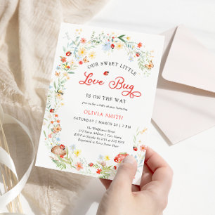 Little Love Bug Baby shower Kaart