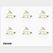 Little Love Bug Baby shower Ronde Sticker (Vel)
