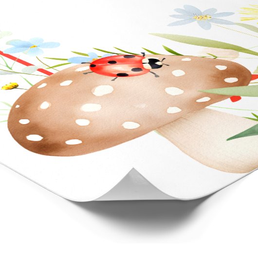 Little Love Bug Baby shower Welkom Poster (Hoek)