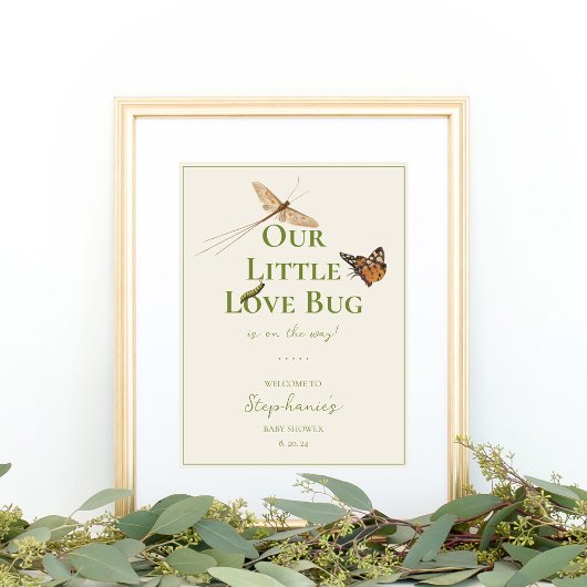 Little Love Bug Baby shower Welkom Poster