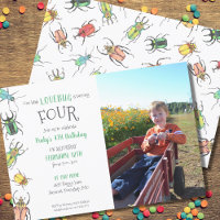 Little Love Bug Kids 4th Birthday Invitation