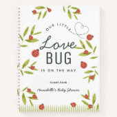 Little Love Bug Ladybug Baby Shower Guest Book Notitieboek (Voorkant)
