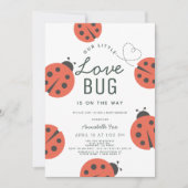 Little Love Bug Ladybug Baby shower Invitation (Devant)