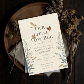 Little Love Bug QR Code Baby shower Invitation