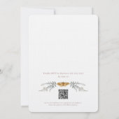 Little Love Bug QR Code Baby shower Invitation Kaart (Achterkant)