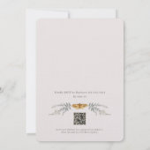 Little Love Bug QR Code Baby shower Invitation Kaart (Achterkant)