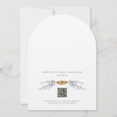 Little Love Bug QR Code Baby shower Invitation Kaart (Achterkant)