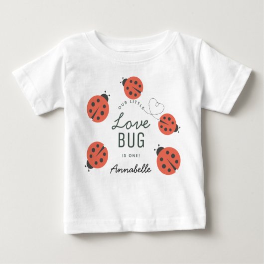 Little Love Bug Red Ladybug Verjaardag (Voorkant)