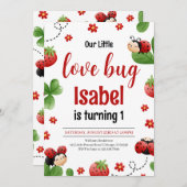 Little Love Bug verjaardag Kaart (Voorkant / Achterkant)