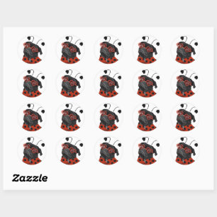 Little Love Pug Plug Lovers Ronde Sticker