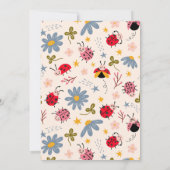 Little Lovebug Birthday Party Kaart (Achterkant)