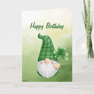 Little Lucky Gnome Birthday wil Kaart