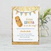 Little Lumpia On The Way Filipino Baby Shower Kaart (Staand voorkant)