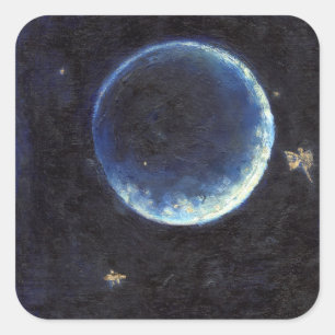 Little Lune 2014 Vierkante Sticker