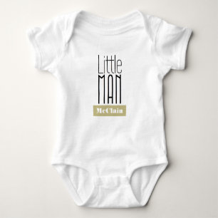 Little Man aangepaste naam   Jongens Bodysuit