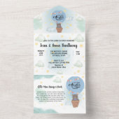 Little man Adventure wacht op baby shower All In One Uitnodiging (Binnen)