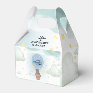 Little man Adventure wacht op beer baby shower Bedankdoosjes