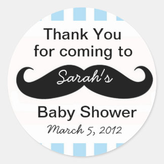 Little Man Baby shower party Favoriser Stickers ca