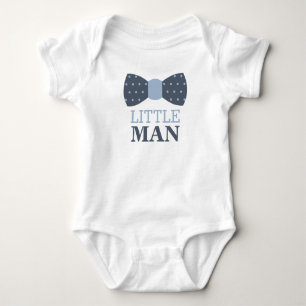 Little Man Bow Stropdas Baby Bodysuit in Navy en G
