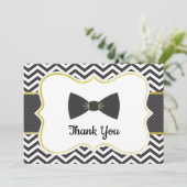 Little Man Bow Stropdas Baby shower Bedankt (Staand voorkant)