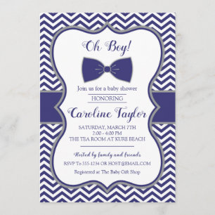 Little Man Bow Stropdas Baby shower Uitnodigingska Kaart