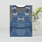 Little Man Bow Stropdas Invitation Baby shower Kaart (Staand voorkant)