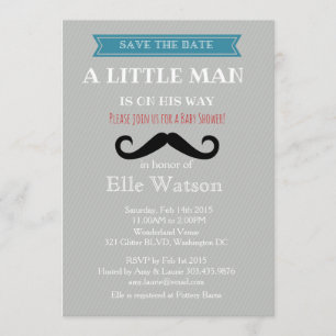 Little Man est en chemin Baby Shower invitations