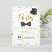 Little Man est en route Baby shower Invitation (Debout devant)