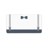 Little Man Étiquette de adresse, bleu et gris (Devant)