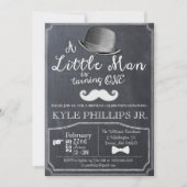 Little Man Lil Man 1er Anniversaire Invitation (Devant)