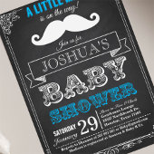 Little Man Mustache Bash Baby shower Invitation Kaart