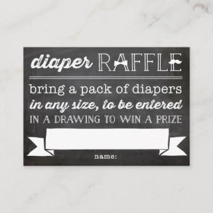Little Man Mustache Chalkboard Diaper Raffle Card Informatiekaartje