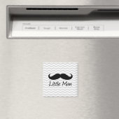 Little Man Mustache Chevron Cute Boys Magneet (Insitu (Vaatwasser))