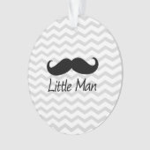 Little Man Mustache Chevron Cute Boys Ornament (voorkant)