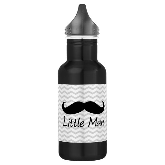 Little Man Mustache Chevron Cute Boys Waterfles (Links)