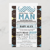 Little Man Mustache Shower-uitnodiging Kaart (Voorkant / Achterkant)