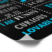 Little Man Mustche Onederful Birthday chalkboard Poster (Hoek)