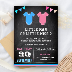Little Man of Little Miss Geslacht Onthulling Fees Kaart