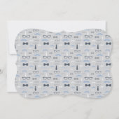 Little Man Sip et voir Baby shower Invitation (Dos)