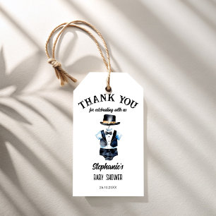 Little man zwarte smoking pet baby shower gunst cadeaulabel