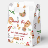 Little Meatball eerste verjaardag Bedankdoosjes (Geopend)