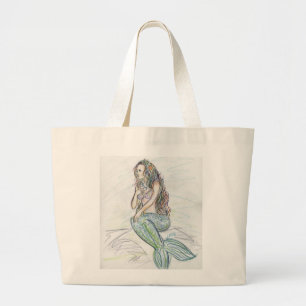 Little Mermaid Art Custom Fourre-tout Beach sac
